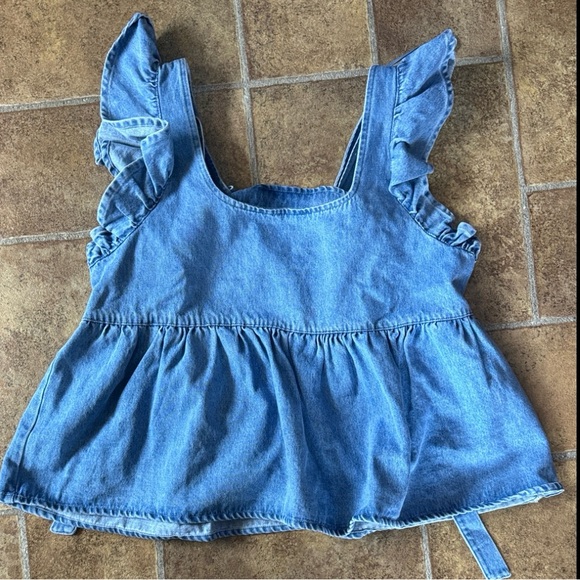 Bohme Poppy Ruffle Denim Top - Picture 5 of 5